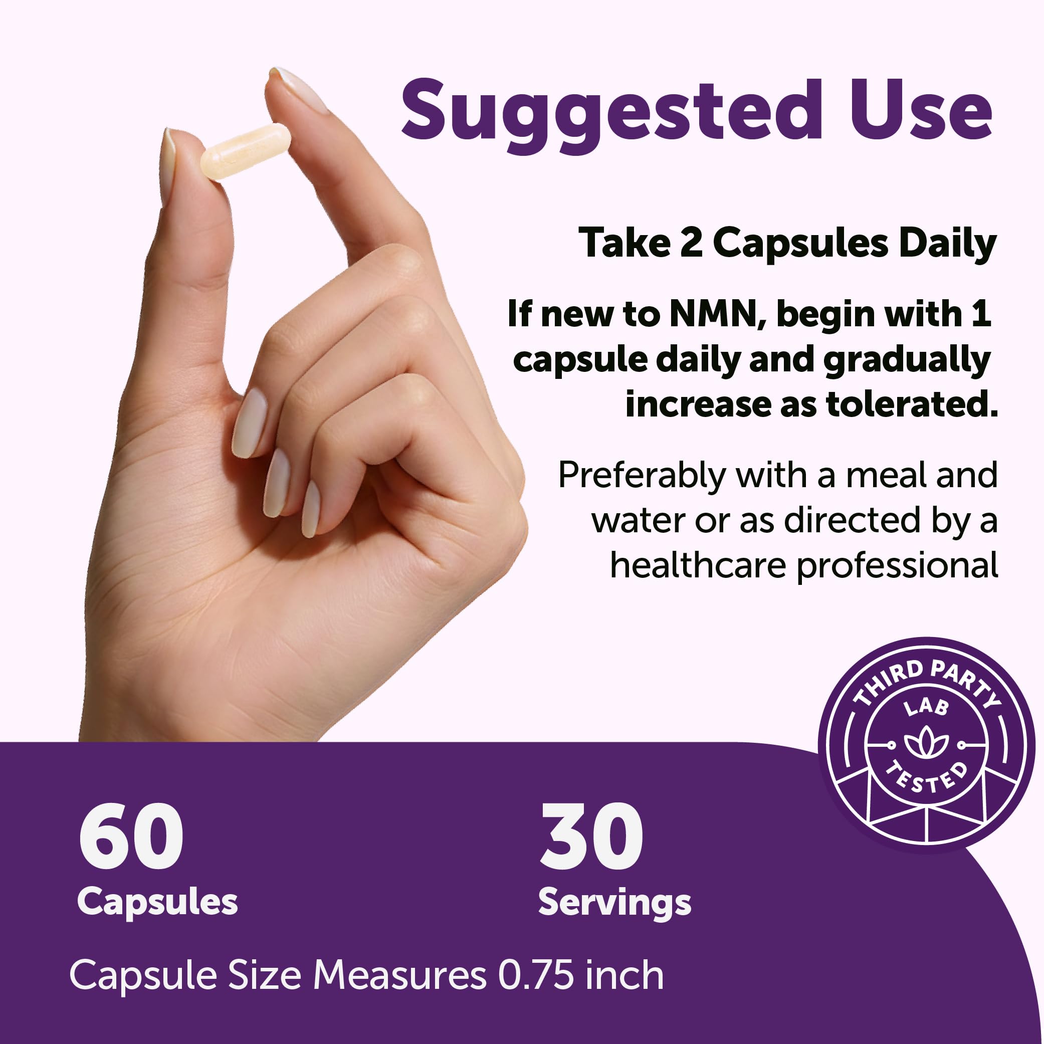 NMN Complex 1,000mg Per Serving, 60 Veggie Capsules | 10-in-1 with Nicotinamide Mononucleotide, Vitamin C, Resveratrol, CoQ10, TMG, Quercetin, & Glutathione | NAD+ Supplement Precursor | Filler Free