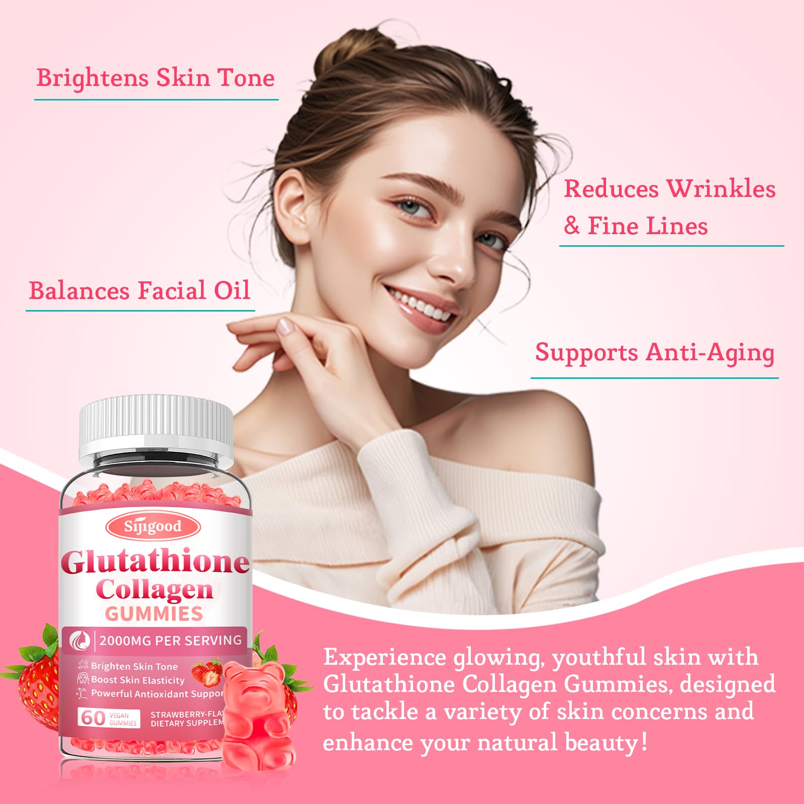 2 Pack Multi Collagen Peptides Gummies for Women & Men, Ultra Hydrolyzed Protein Type I II III V X with Biotin, Hyaluronic Acid & Vitamin C D K2 B12 A E for Skin Hair Nails, Bone, Sugar Free 120Cts
