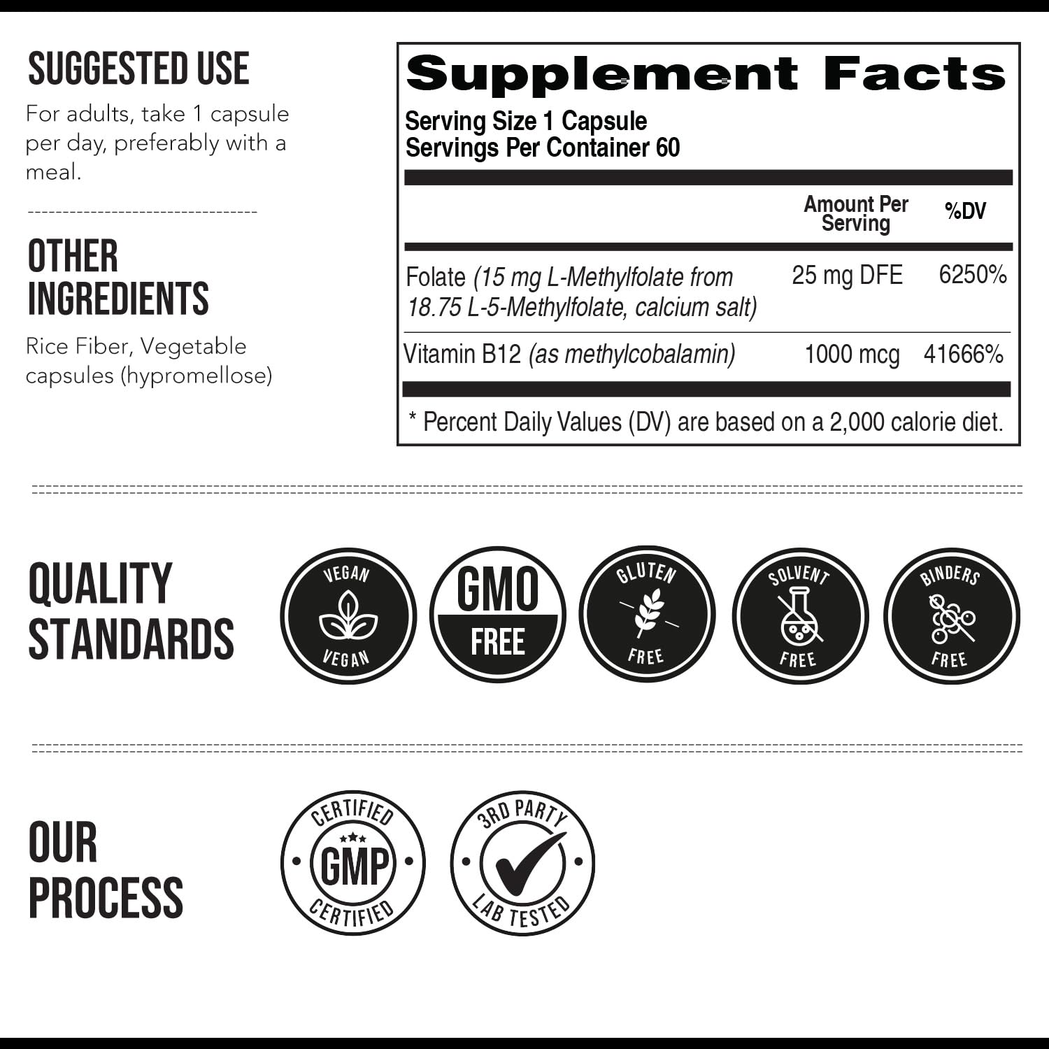L Methyl Folate 15mg Plus Methyl B12 Cofactor – Organic Berry Flavor, High Potency Liquid Sublingual Active 5-MTHF Form - Supports Mood, Methylation, Cognition – Bioactive Forms Vitamin B9 & B12 (1oz)