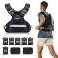 PACEARTH Adjustable Weight Vest 4-10lbs / 11-20lbs / 20-32lbs X-Shape Weighted Vest for Women and Men, Home Workout Ironsand Vest with Zipper Pouch and 6 Weight Packs, Available in Pink, Gray, Black