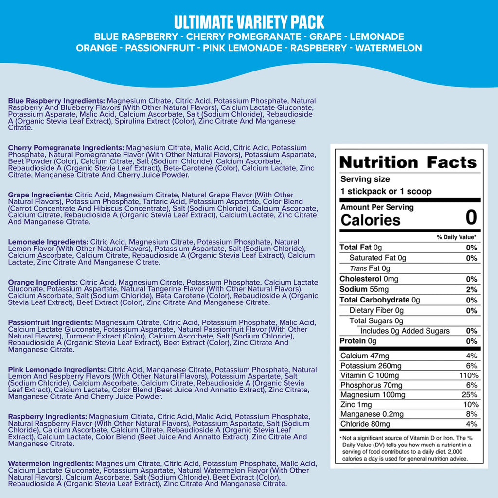 Ultima Replenisher Daily Electrolyte Powder – Raspberry, 20 Stickpacks – Zero Sugar Hydration Packets with 6 Electrolytes and Minerals – Sugar Free, Plant Based & Keto Friendly Drink Mix